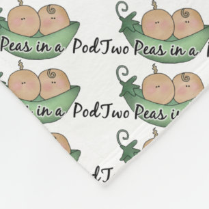 Duas ervilhas num cobertor de bebês gêmeos