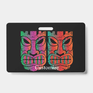 Duas esculturas de Tiki - Crachá Thunder_Cove