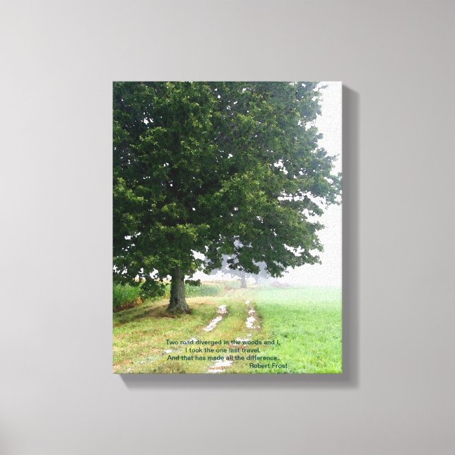 Duas Estradas Divergindo Canvas (Frente)