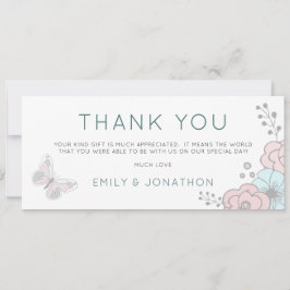 Duas Fotografias Artsy Florals Borboleta Obrigado