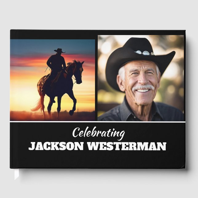 Duas Fotografias do Livro Preto de Convidados (Frente)