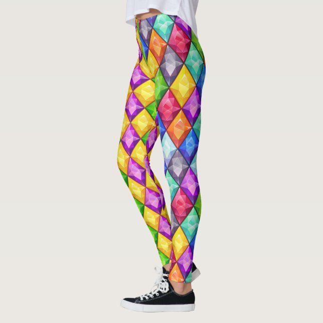 Duas Leggings de Moda de Pop de Ouros Mardi Gras (Esquerda)