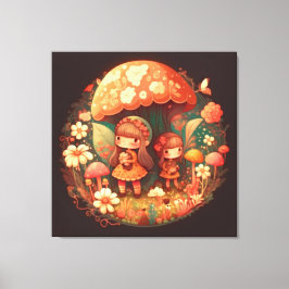 Duas meninas bonitas, elfos, Impressão de Telas Es