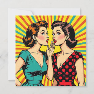 Duas Mulheres Gossipando Contando Segredos Pop