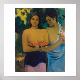 "DUAS MULHERES TAHAITIAS" PAUL GAUGUIN POSTER 1899