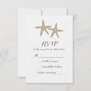 Duas Placa RSVP de Casamento de Chá de panela Star