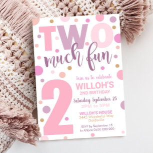 Duas segundo aniversário De Convite De Aniversário