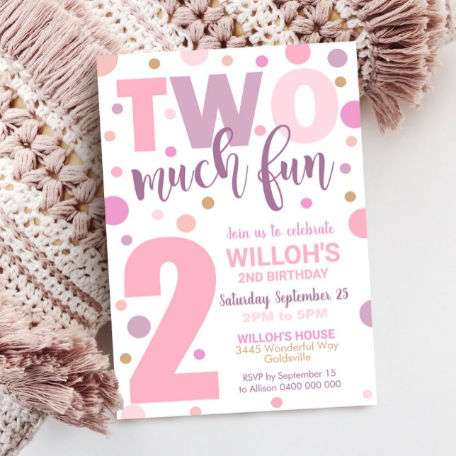 Duas segundo aniversário De Convite De Aniversário (Criador carregado)