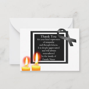 Duas Velas Após O Funeral Obrigado Cartões