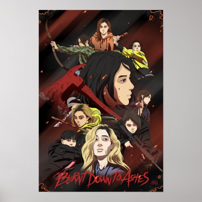 Duas Vezes Queimada Para Ashes Art Poster (Frente)