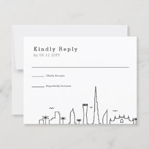 Dubai Wedding   RSVP Skyline Cidade Estilizada