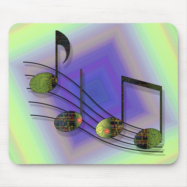 Dubstep Notes Mousepad (Frente)