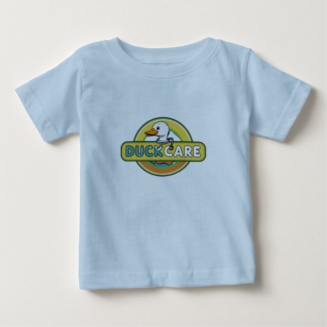 Duck Care Cartoon Engraçado T-Shirt Médico (Frente)