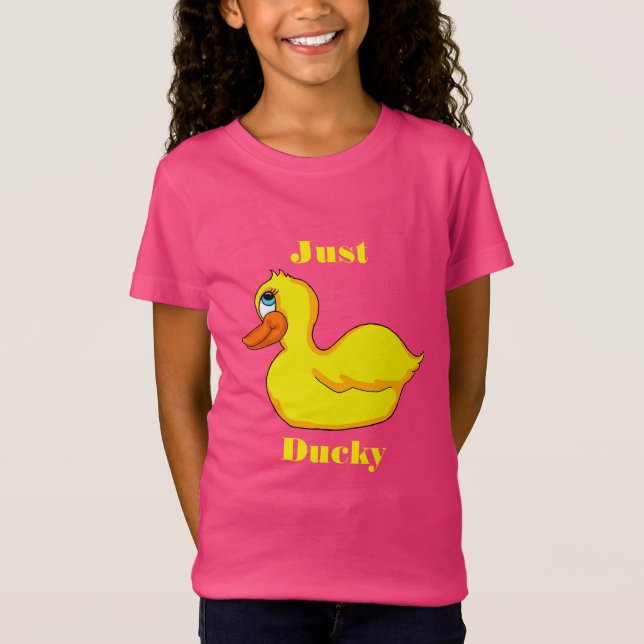 Ducky Yellow Duck Girls T-Shirt (Frente)