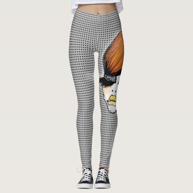 Duende cinzento Legging (Frente)