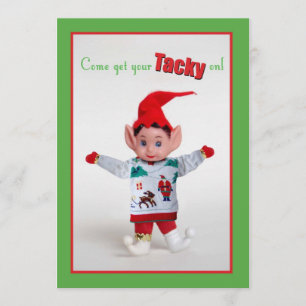 Duende engraçado do convite de festas foleiro da