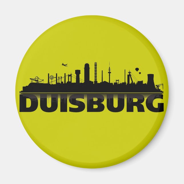 Duisburg cidade Skyline - íman /K ühlschrankmagnet (Frente)