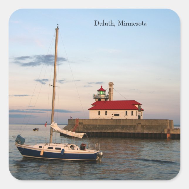 Duluth Harbor North Pier Light e autocolante (Frente)