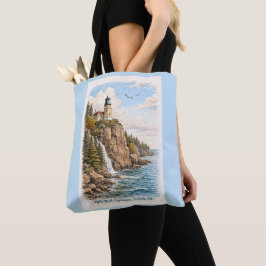 Duluth, MN, Split Rock Lighthouse Tote Bag
