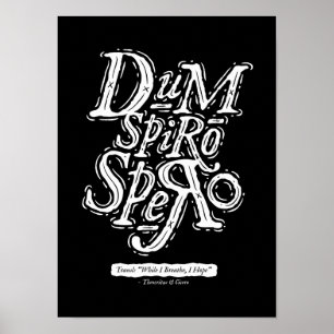Dum Spiro Spero - poster - preto