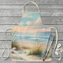 Dunas Costeiras Pastel em Aquarela