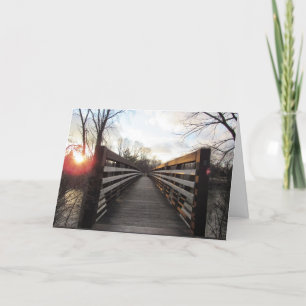 "Dundas Bridge at Sunset" - Cartão Parabéns #1