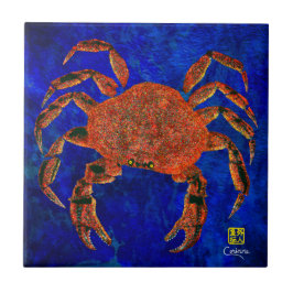 Dungeness Crab R - Azulejo de Cerâmica Pequena