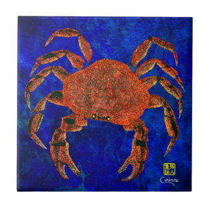 Dungeness Crab R - Azulejo de Cerâmica Pequena