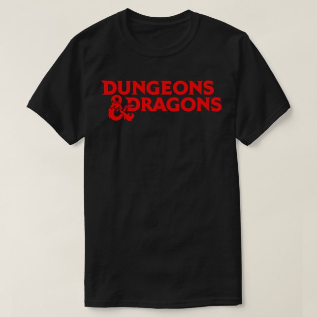Dungeons &amp; Dragões Logotipo Clássico T-Shirt (Frente do Design)