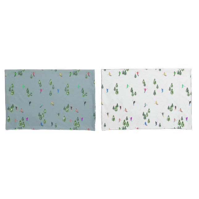 Duo Color Alpino Skiers Pine Trees Azul Branco (Frente - conjunto)