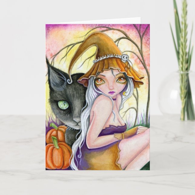 Duo do Dia das Bruxas - cartão vazio (Frente)