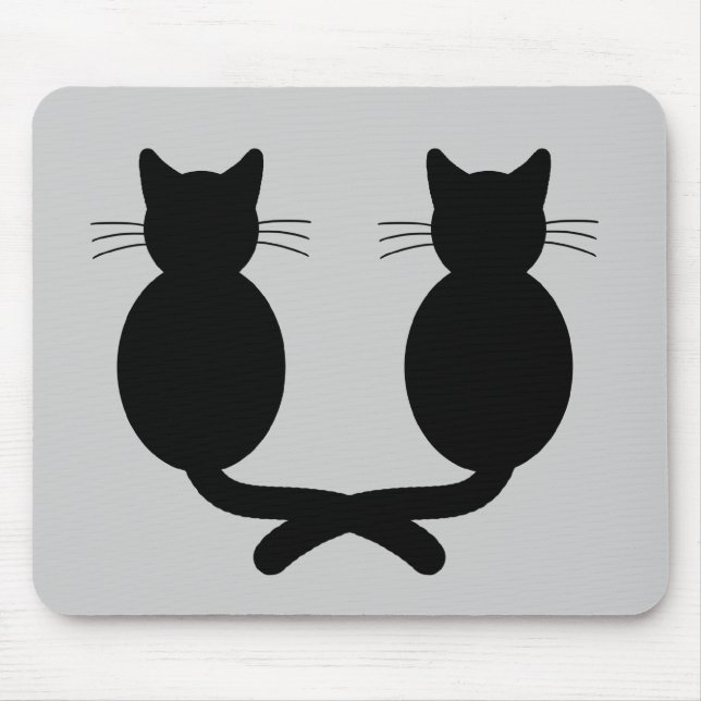Duo do gato preto - Mousepad (Frente)