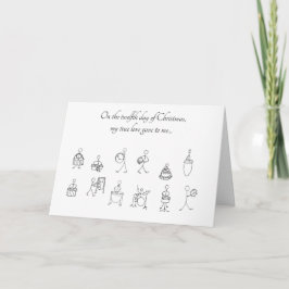 Duodécimo dia do cartão de Natal