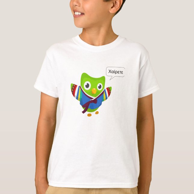 Duolingo Grego - T-Shirt Clássico (Frente)