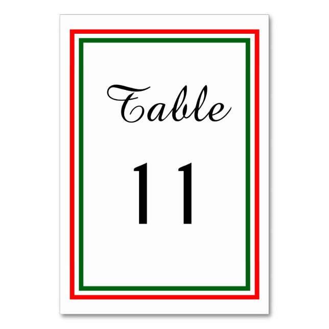 Dupla Decoração de Natal - Cartão de Mesa (Frente)