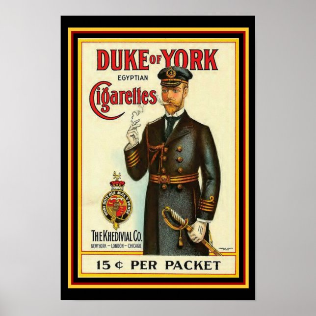 Duque de York Cigarro Poster 13 x 19 (Frente)