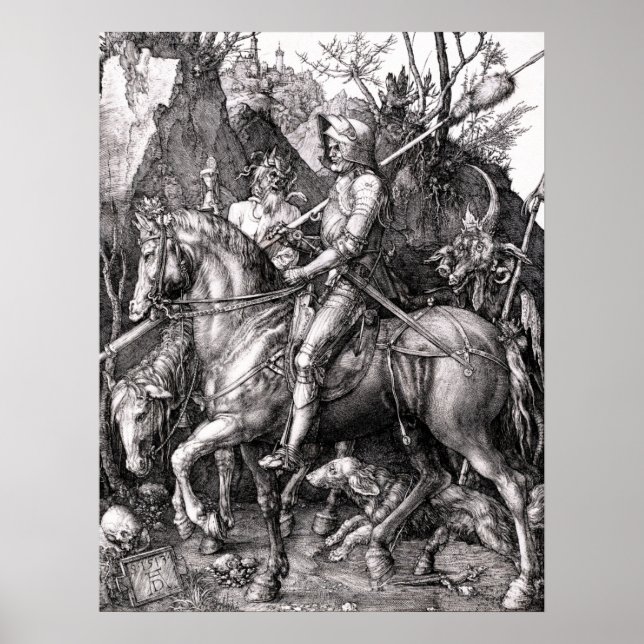 Durer Knight Death e Devil Poster (Frente)