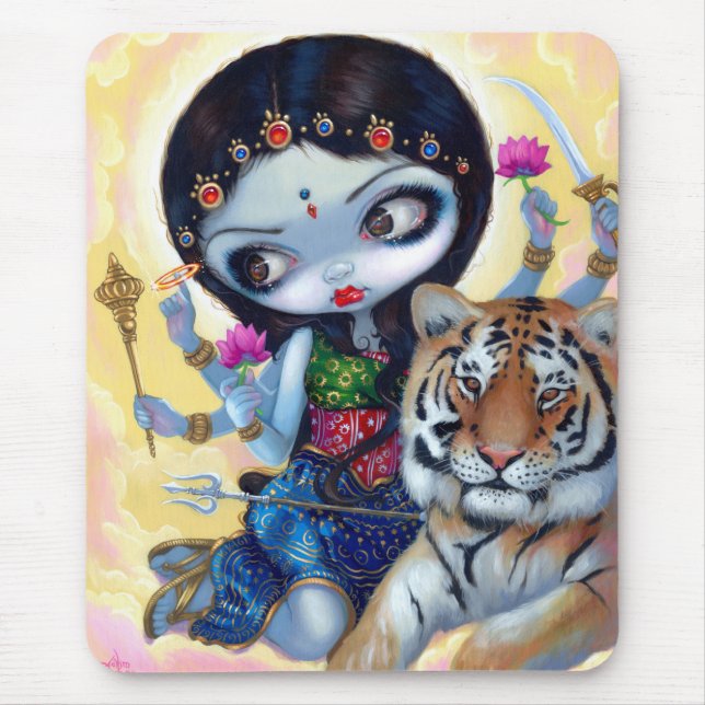 "Durga e o tigre" Mousepad (Frente)