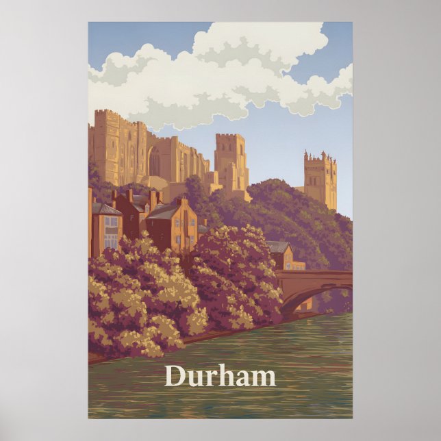Durham England Travel Poster (Frente)