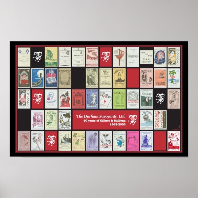 Durham Savoyards Ltd. 40º Poster de aniversário (Frente)