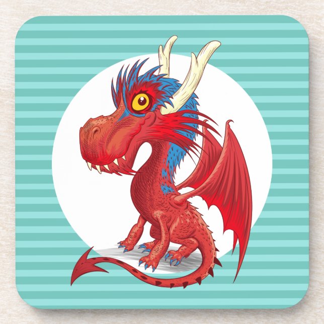 Duro de Dragão Vermelho Porta copos Plástico (Frente)