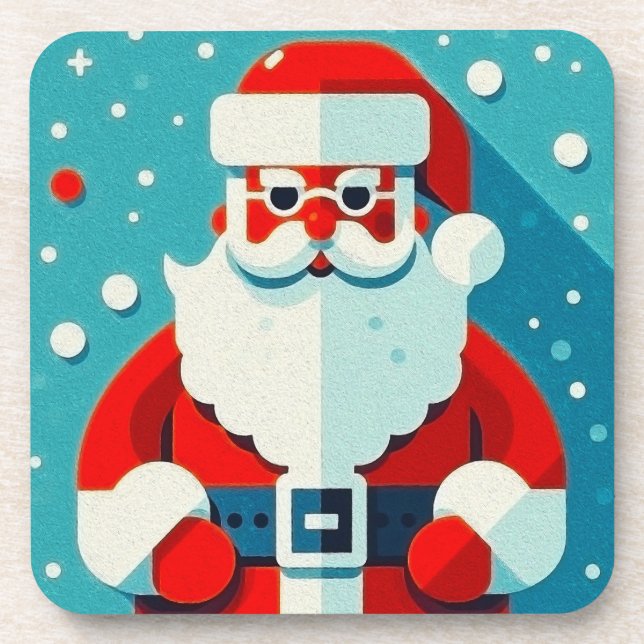 Duro de porta copos de plástico FesSanta Claus (Frente)