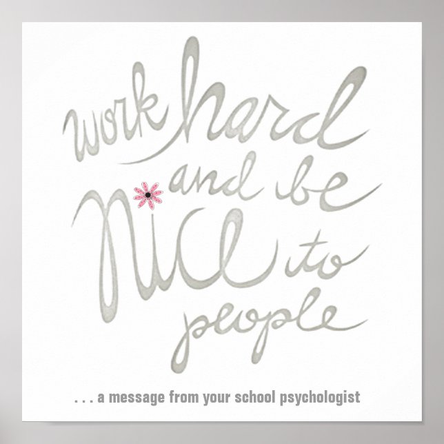 Duro de trabalho e Poster agradável (Frente)