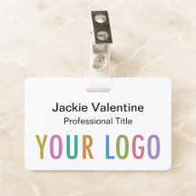 Duro personalizado Clipe do Crachá de nome plástic