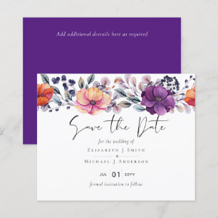 Dusk Till Dawn Purple Orange Floral Casamento
