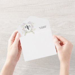 Dusky Wildflower Monograma Crest Casamento