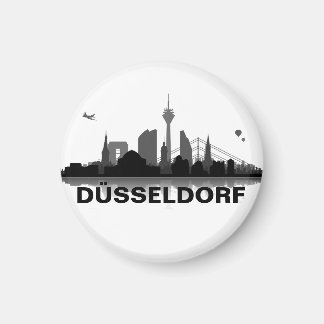 Düsseldorf Skyline frigorífico íman