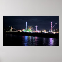 Düsseldorfer Rheinkirmes por Poster noturno