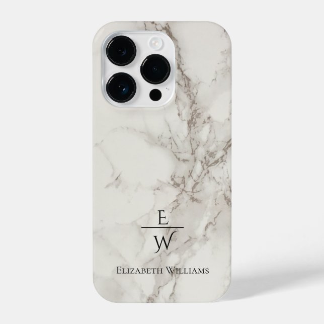 Dusty black and white marble glitter personalized  (Verso)