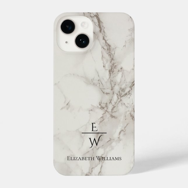 Dusty black and white marble glitter personalized  (Verso)